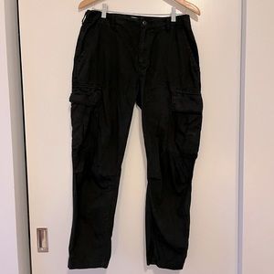 Re/Done Black Cargo Pants, Cotton, Size 28